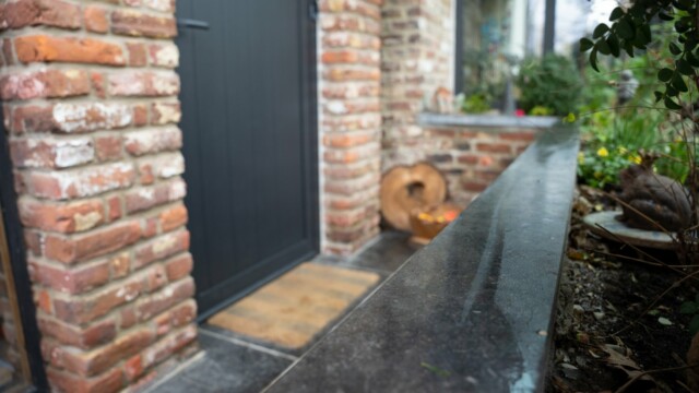 Aménagements extérieurs pierre bleue Terrasse pierres bleues Namur