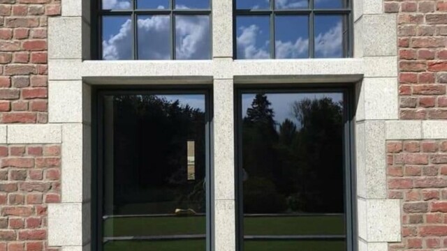 Habillage façade pierre bleue Habillage façade